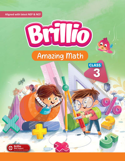 Skillitos Amazing Math Class 3 Textbook (Brillio Series)