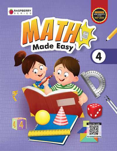 Skillitos Math Made Easy 4 Math Class 4 Textbook (Raspberry Series)