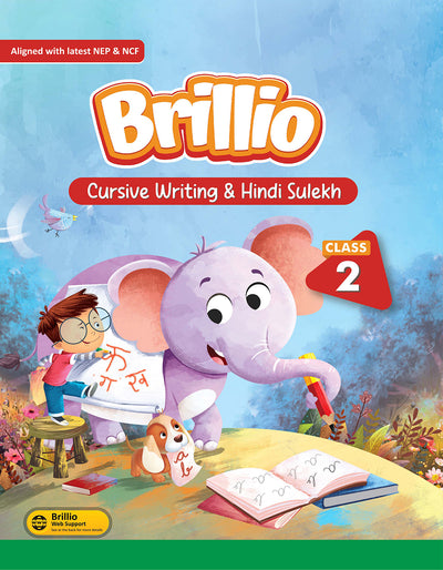 Skillitos Cursive Writing & Hindi Sulekh Class 2 Textbook (Brillio Series)