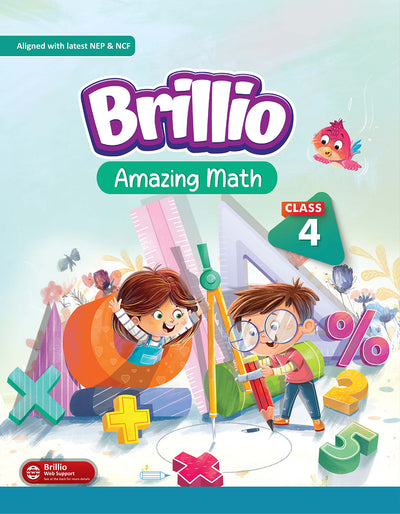 Skillitos Amazing Math Class 4 Textbook (Brillio Series)