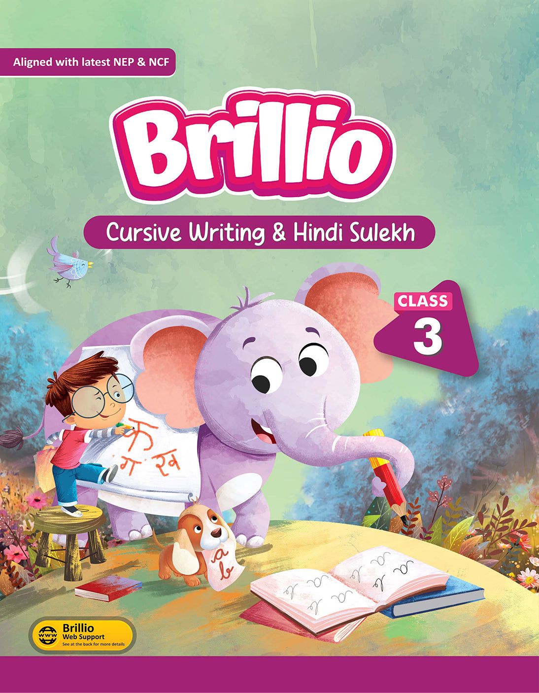 Skillitos Cursive Writing & Hindi Sulekh  Class 3 Textbook (Brillio Series)