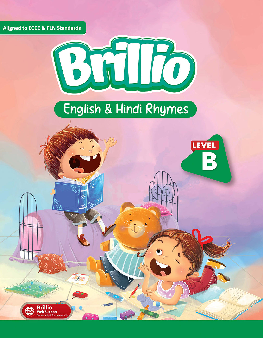 Skillitos English & Hindi Rhymes Level  LKG Textbook (Brillio Series)