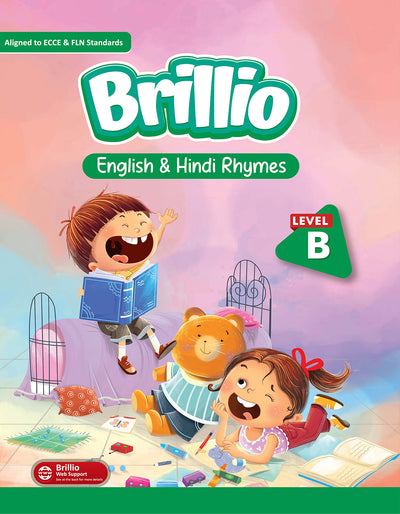 Skillitos English & Hindi Rhymes Level  LKG Textbook (Brillio Series)