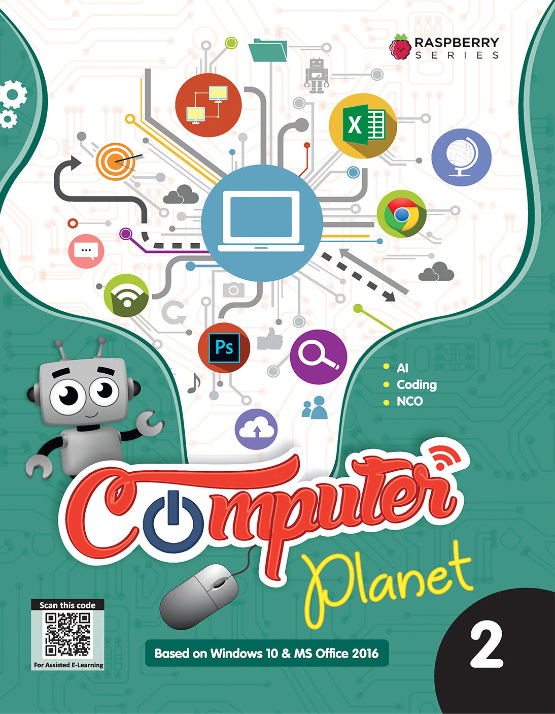 Skillitos  Computer Planet 2 Computer Class 2 Textbook (Raspberry Series)