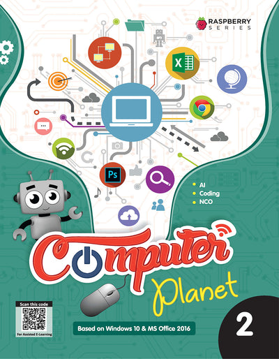 Skillitos  Computer Planet 2 Computer Class 2 Textbook (Raspberry Series)
