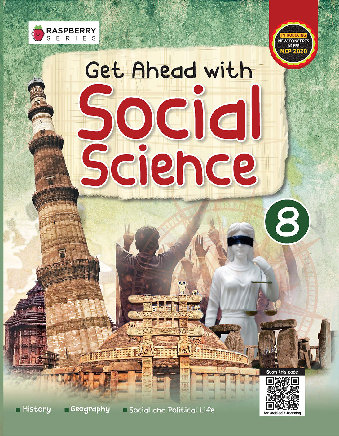 Skillitos  Get Ahead with Social Science 8 SST Class 8 Textbook (Raspberry Series)