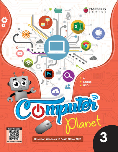 Skillitos  Computer Planet 3 Computer Class 3 Textbook (Raspberry Series)