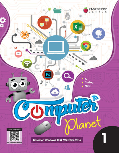 Skillitos  Computer Planet 1 Computer Class 1 Textbook (Raspberry Series)