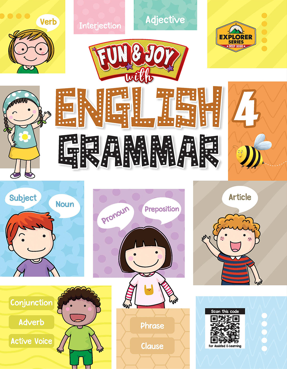 Skillitos Fun & Joy with English Grammar 4 Class 4 Textbook (Explorer Series)