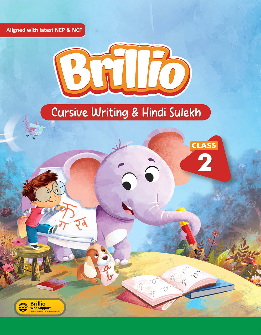 Skillitos Cursive Writing & Hindi Sulekh  Class 2 Textbook (Brillio Series)
