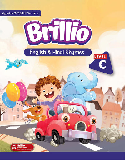 Skillitos English & Hindi Rhymes Level  UKG Textbook (Brillio Series)