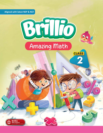 Skillitos Amazing Math  Class 2 Textbook (Brillio Series)