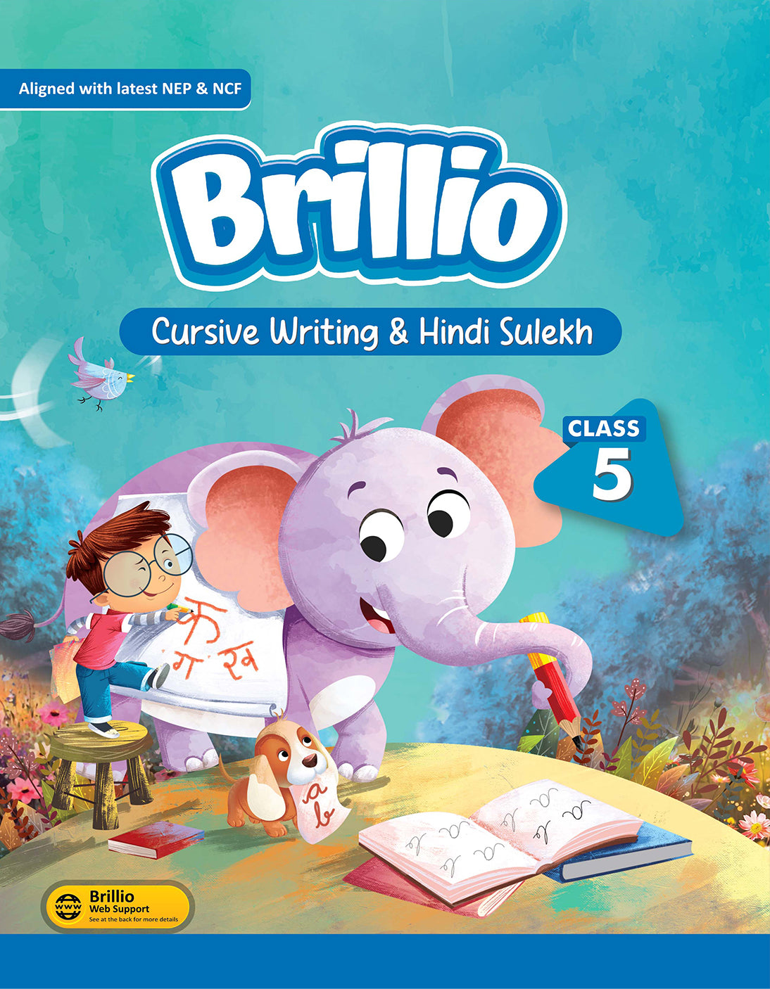 Skillitos Cursive Writing & Hindi Sulekh  Class 5 Textbook (Brillio Series)